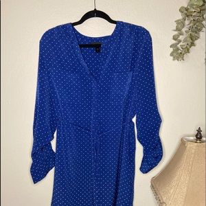 Blue & White Polka Dot Dress